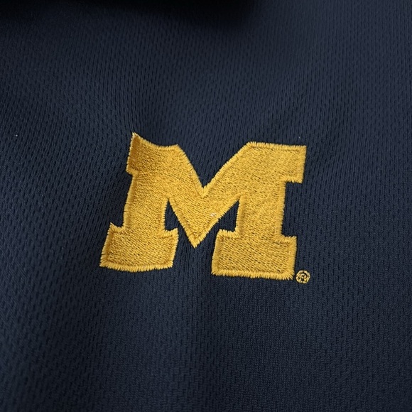 Mens University of Michigan Collegiate Sport-Tek Active Polo, Size XL, Blue Golf - Picture 3 of 5
